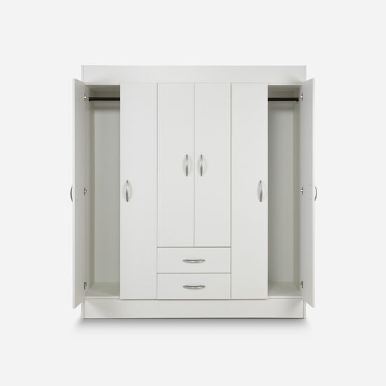 Clóset 6 Puertas 2 Cajones Trancura Blanco