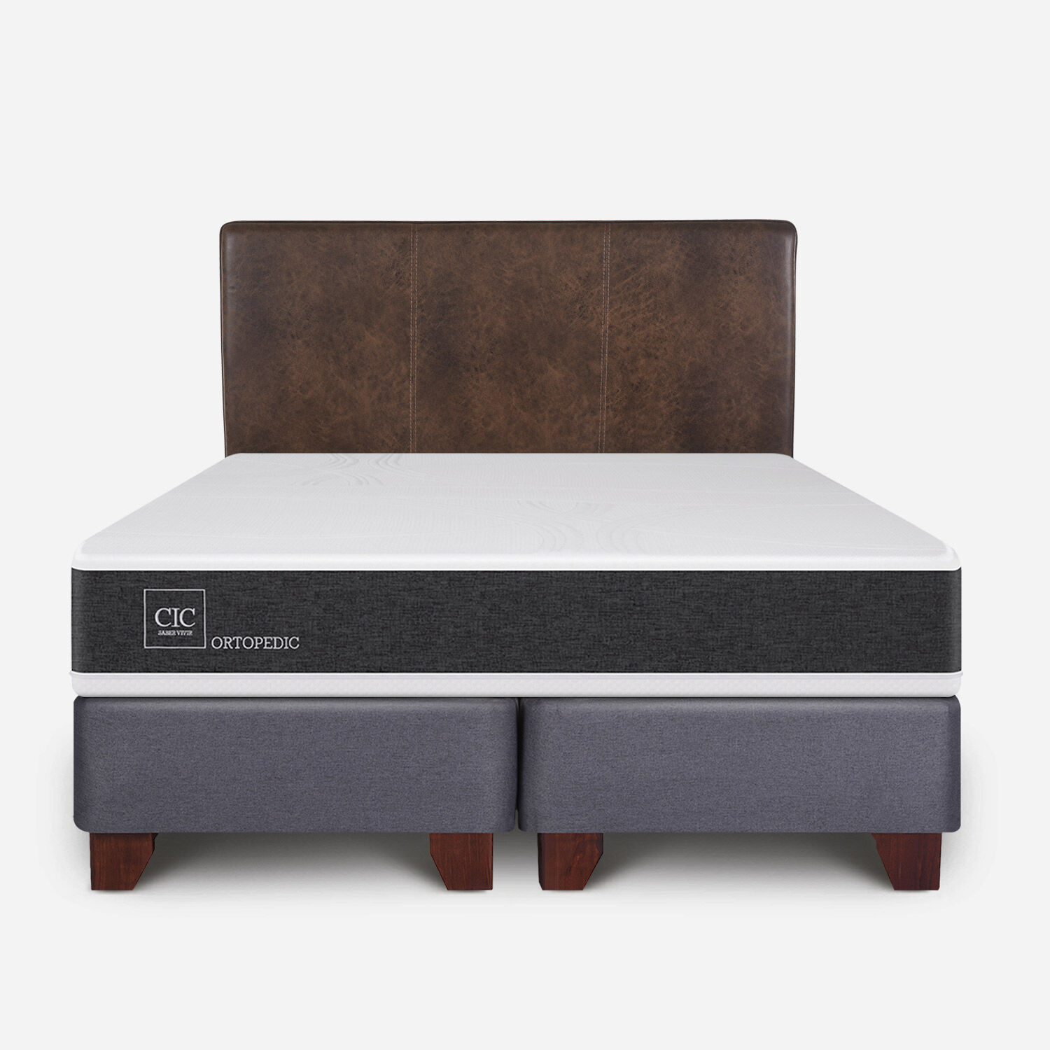 Box Spring King Ortopedic + Respaldo Baker