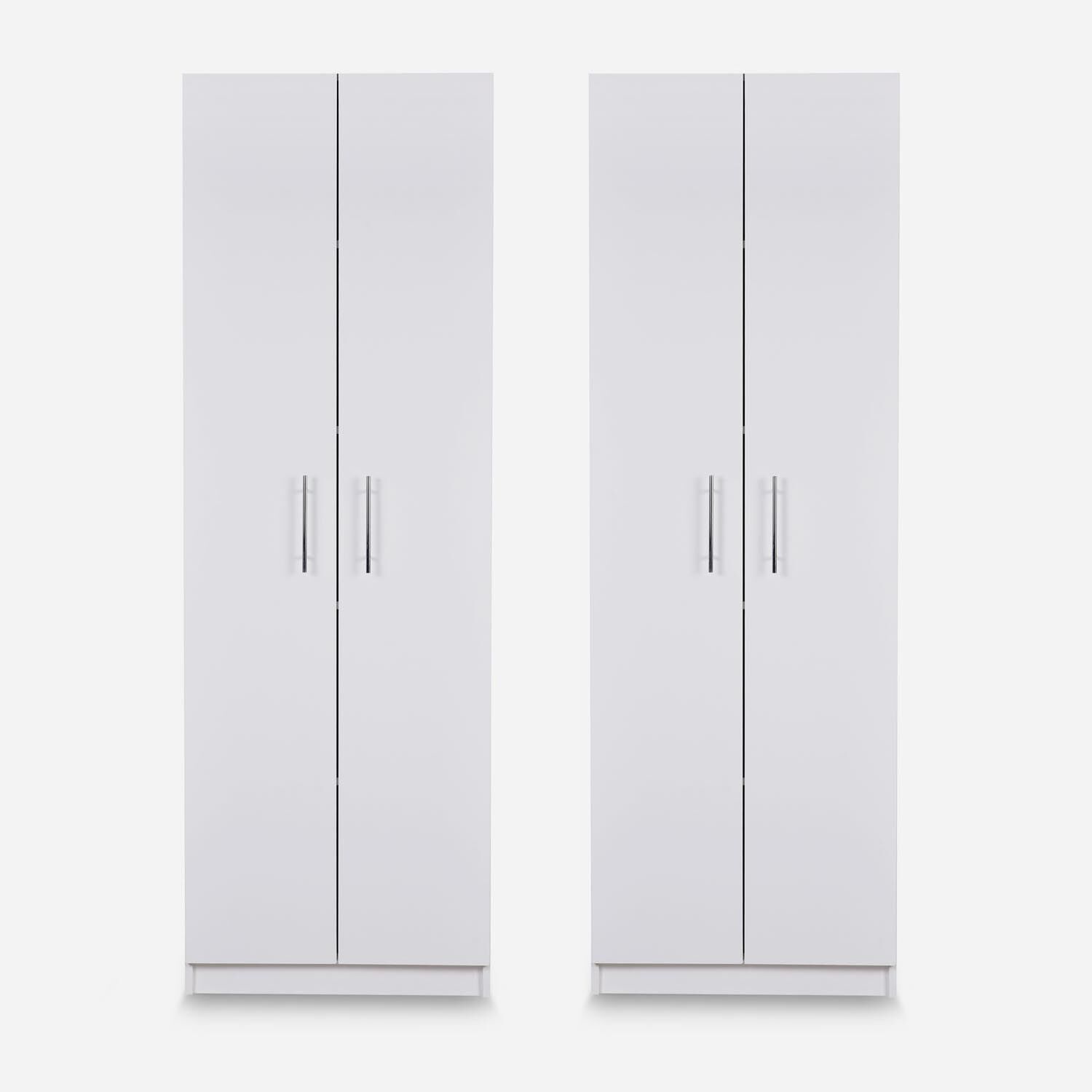 Set de Ba&ntilde;o Organizadores 2 Puertas Blanco