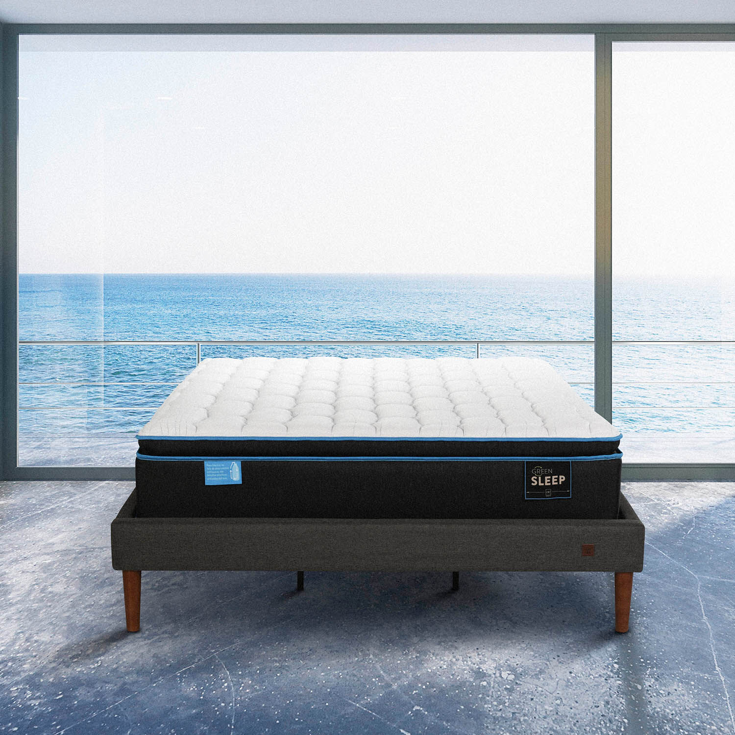 Cama Europea Curve King Green Sleep 