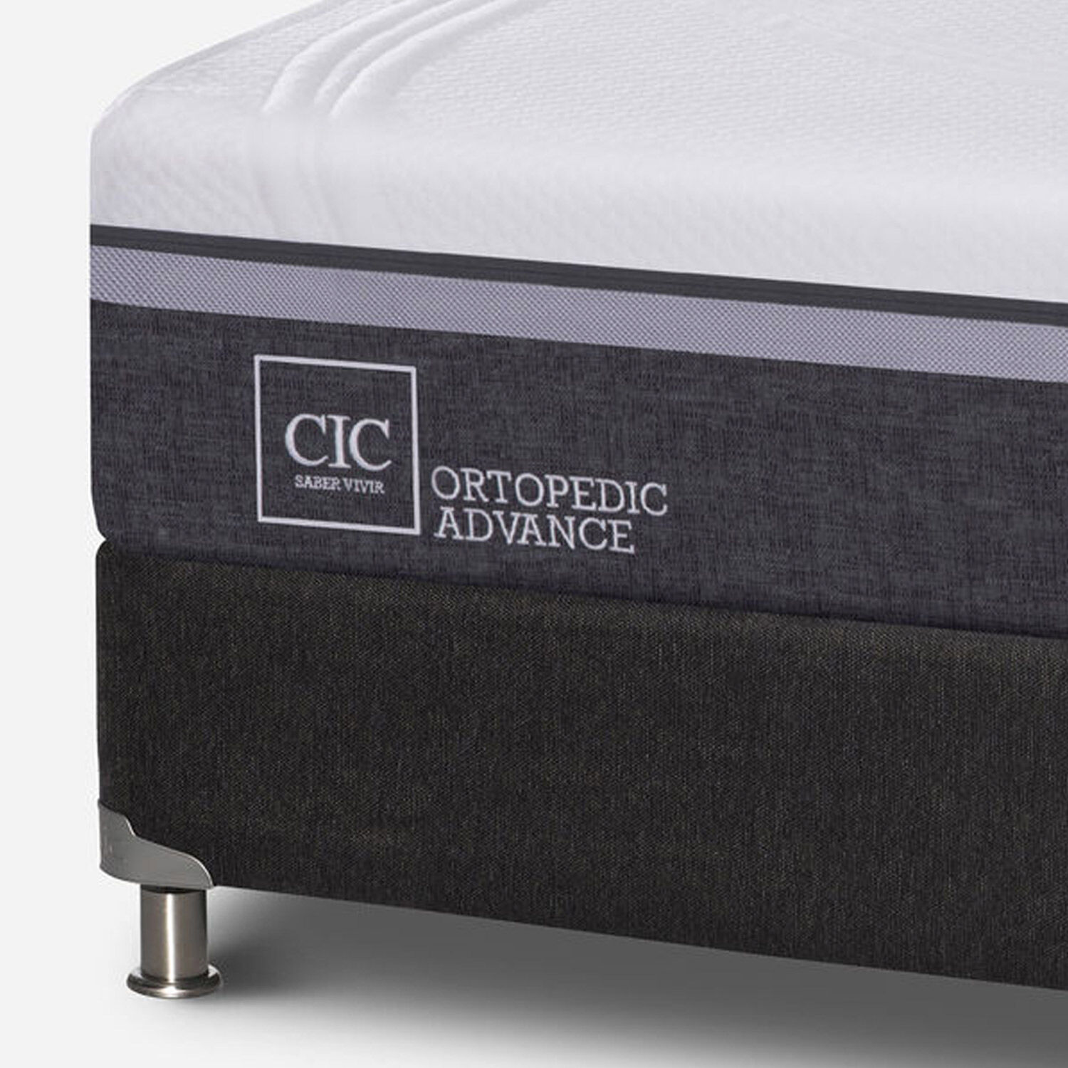 Box Spring 1,5 Plazas Ortopedic Advance 5 Zonas + Respaldo Éufrates