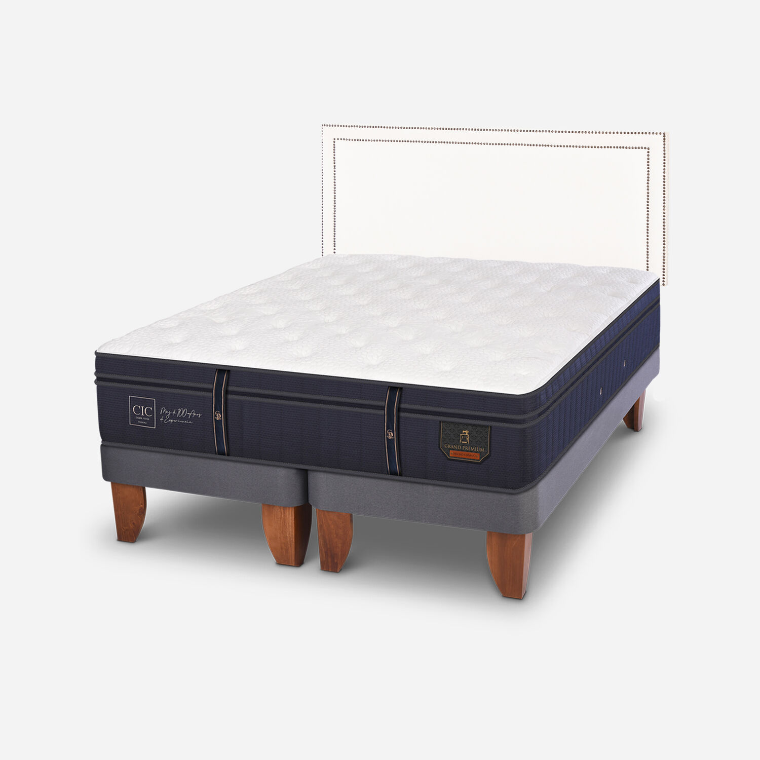 Cama Europea King Grand Premium Respaldo Danubio