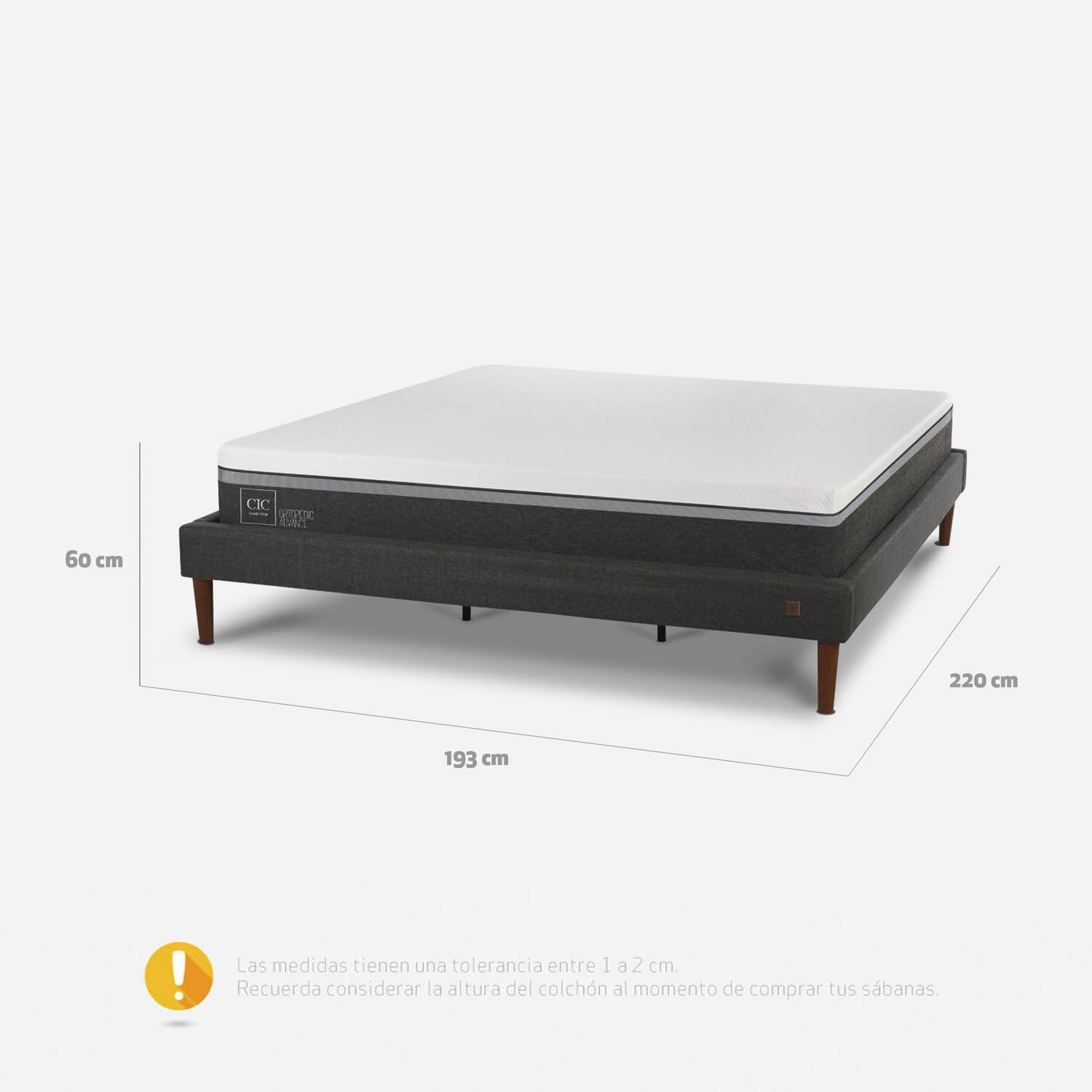 Cama Europea Curve King Ortopedic Advance