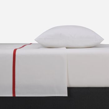 Sábanas Single 180 Hilos Trim Blanca 