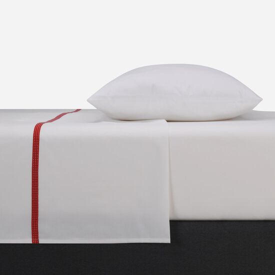 Sábanas Single 180 Hilos Trim Blanca 