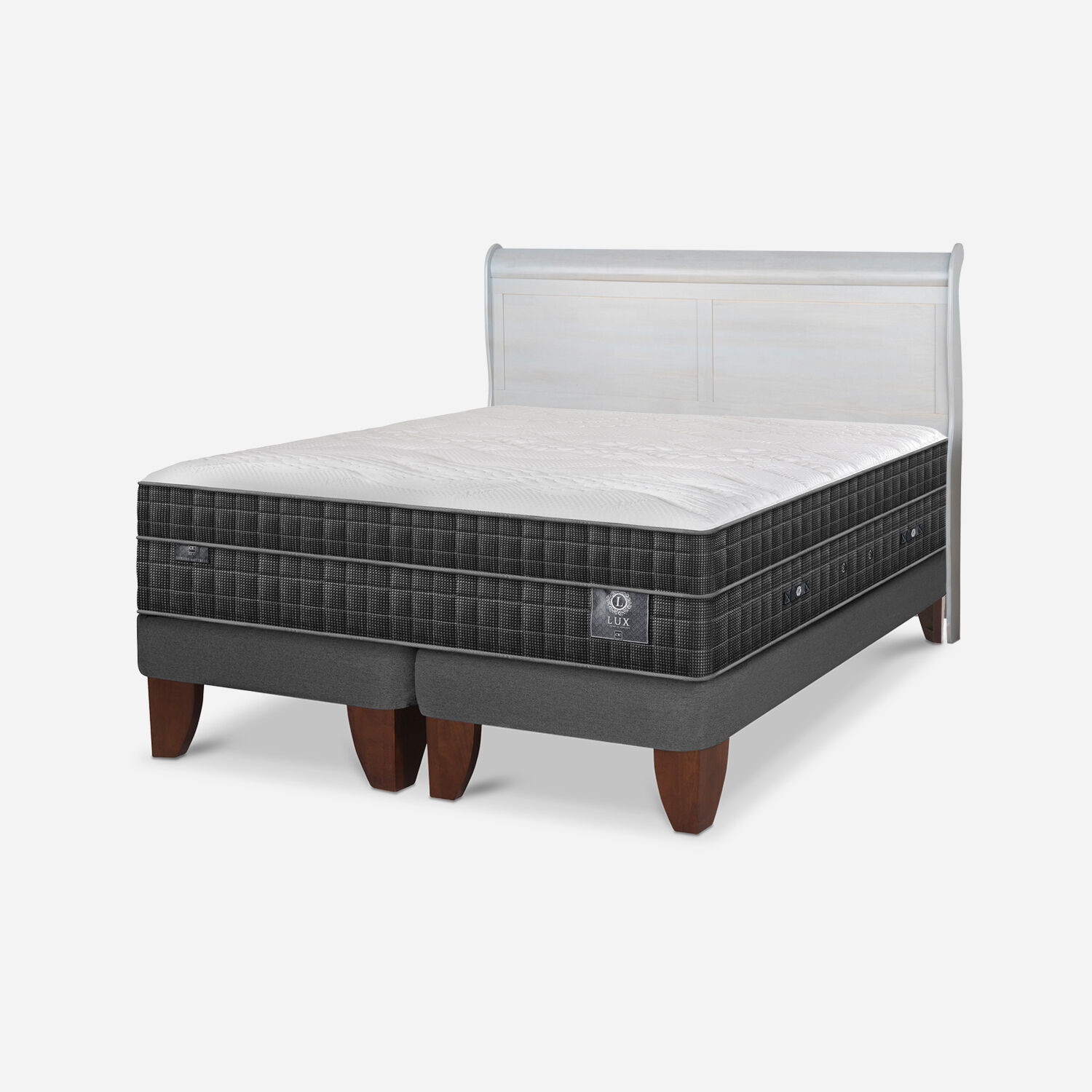 Cama Europea King Lux + Respaldo Miró Alpino