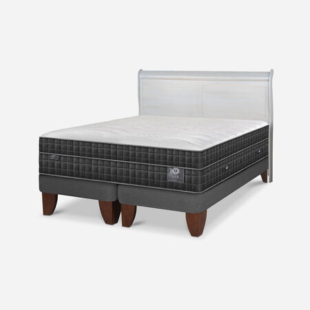 Cama Europea King Lux + Respaldo Miró Alpino