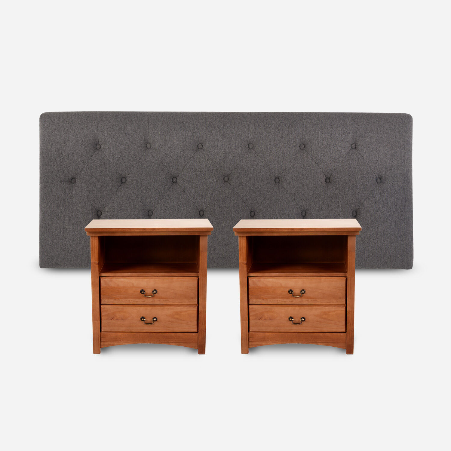 Respaldo Kavery King + Veladores Indo