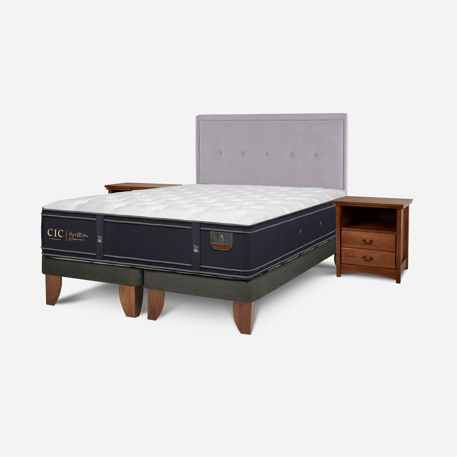 Cama Europea King Grand Premium + Set Ganges