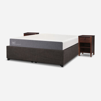 Cama Space Box 2 Plazas Smart + Velador New Torino Choc