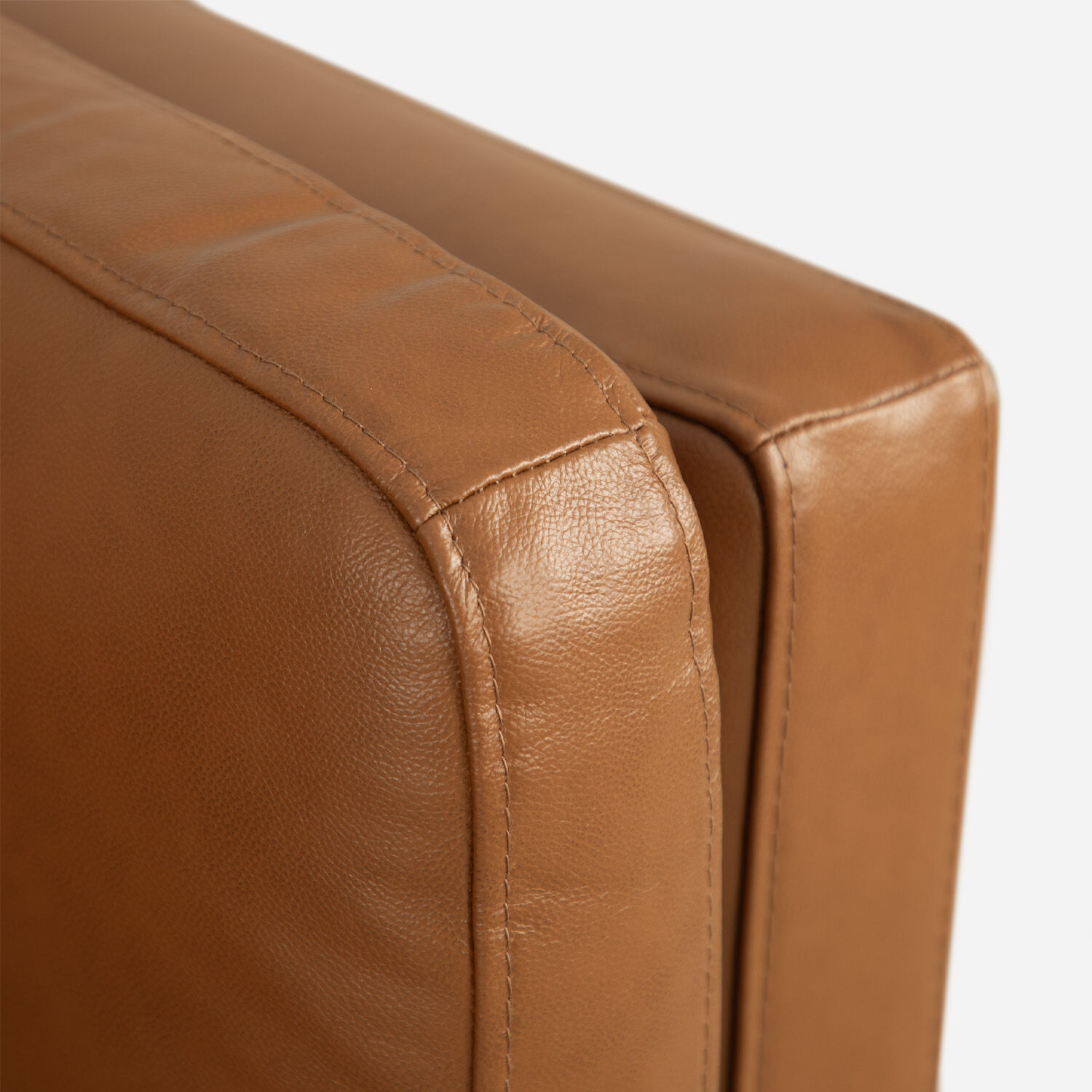 Sof&aacute; 3 Cuerpos Cuero Livorno Caramelo