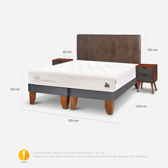 Cama Europea King Cocopedic + Set Baker