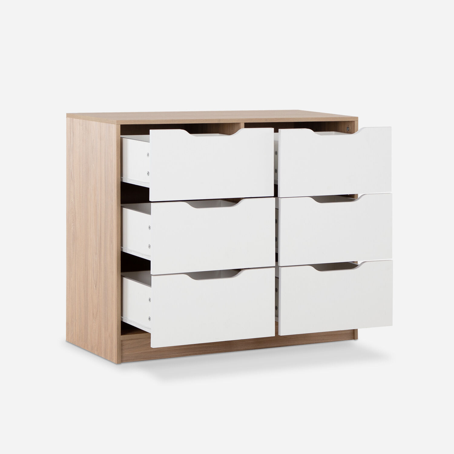 C&oacute;moda 6 Cajones Olmo Blanco