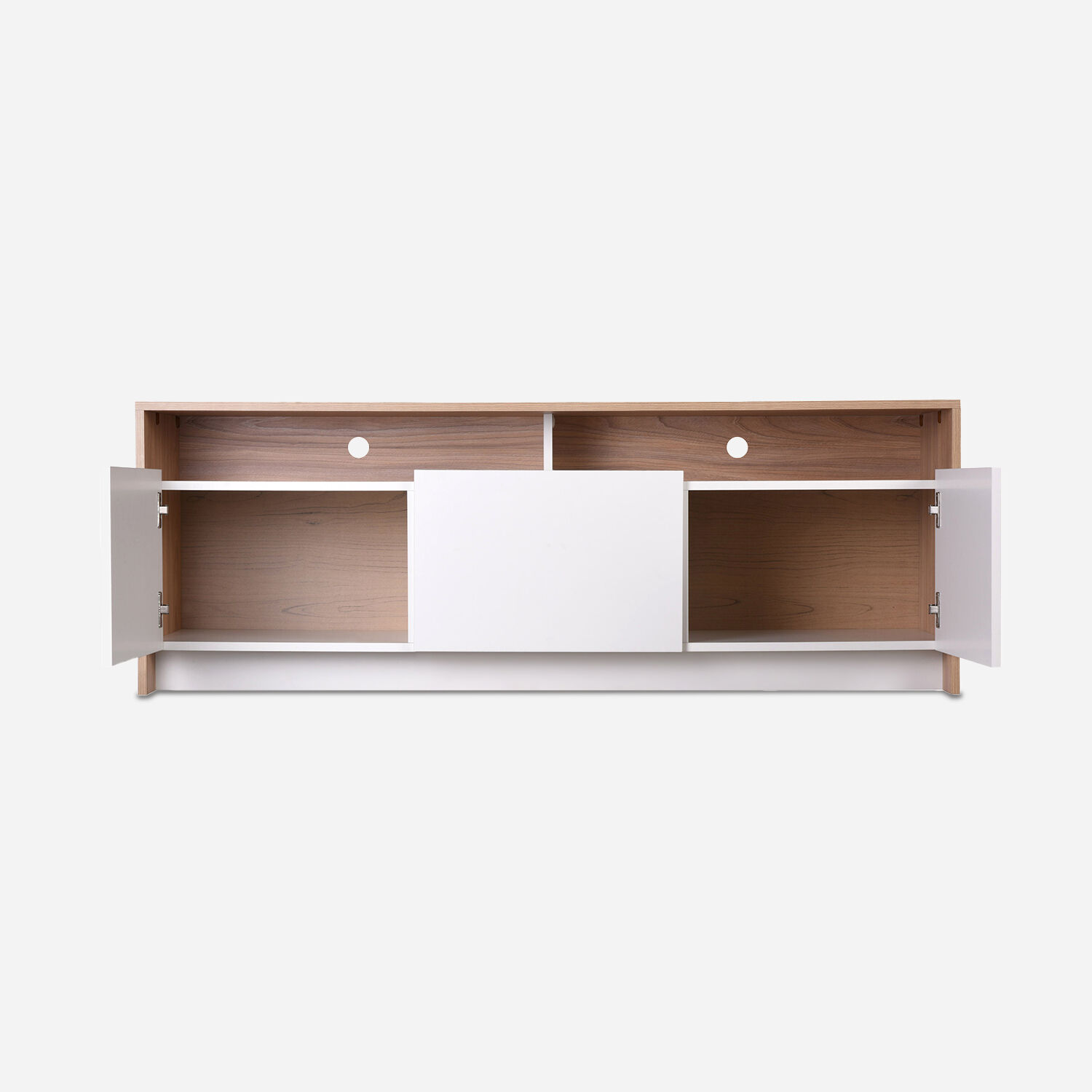 Rack Tv 60" 2 Puertas 1 Cajón Olmo Blanco Colbún