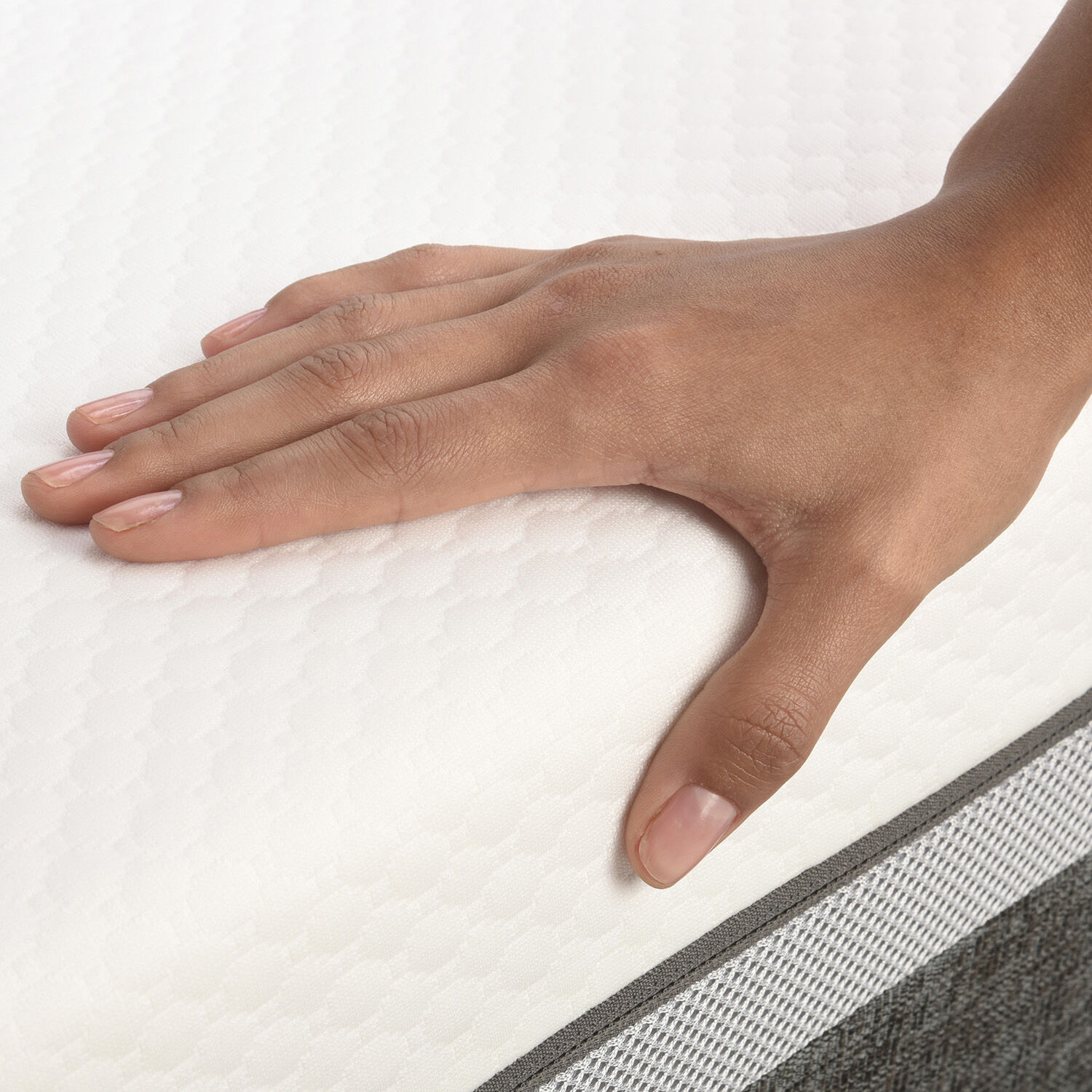 Cama Europea 2 Plazas Ortopedic Advance Base Normal + Respaldo Múnich Mostaza