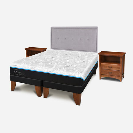 Cama Europea King Infinity Green + Set Ganges