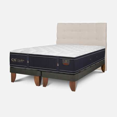 Cama Europea Super King Grand Premium + Respaldo Ebro