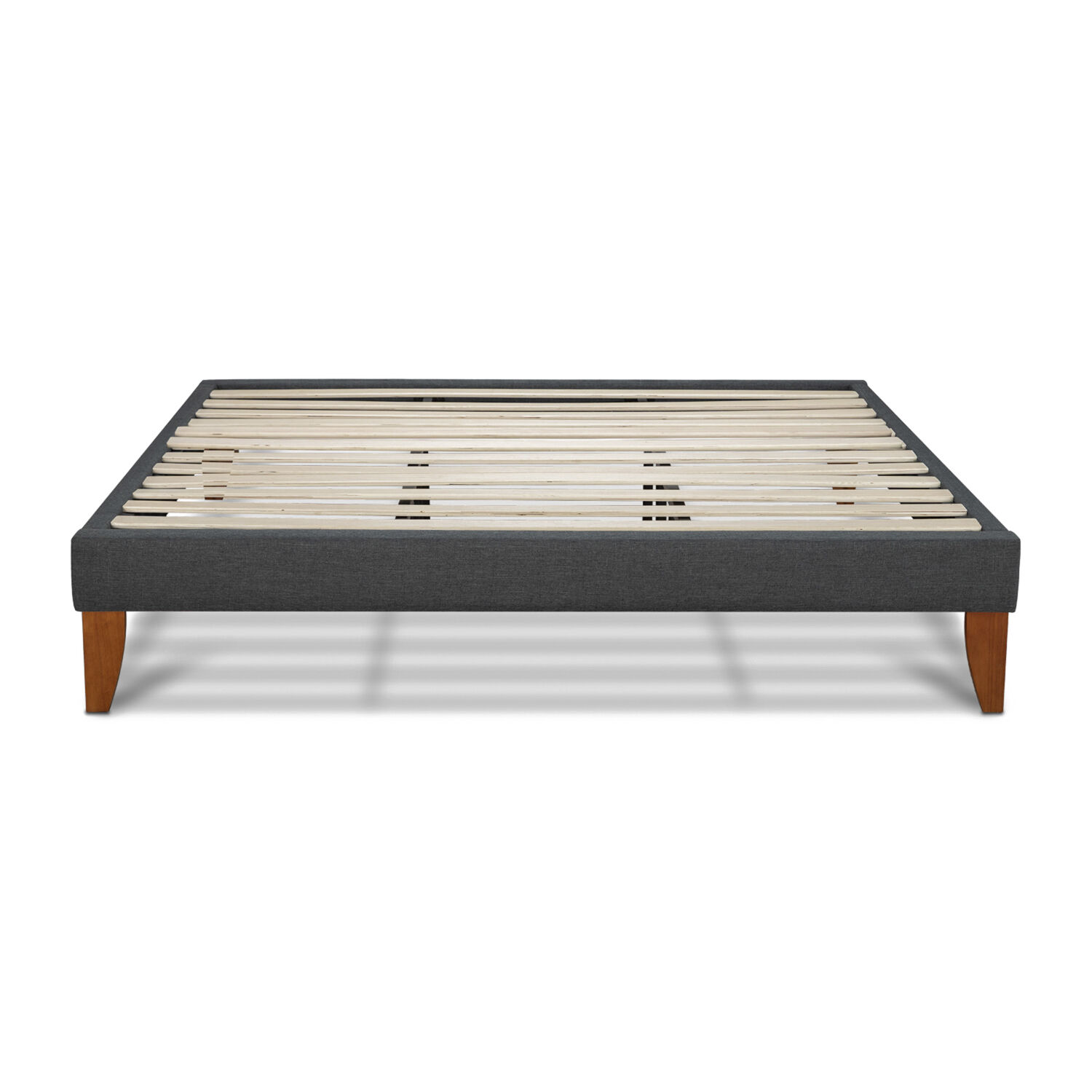 Cama Europea Box New Ortopedic 2 Plazas + Respaldo Tapiz Gris