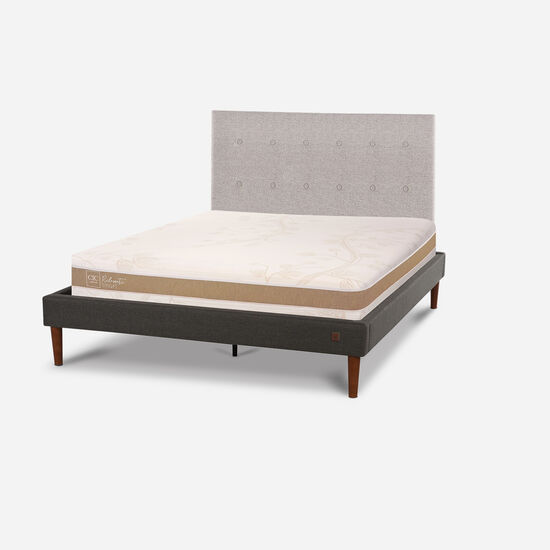 Cama Europea Curve 2 Plazas Rilassati Smart + Respaldo Tigris
