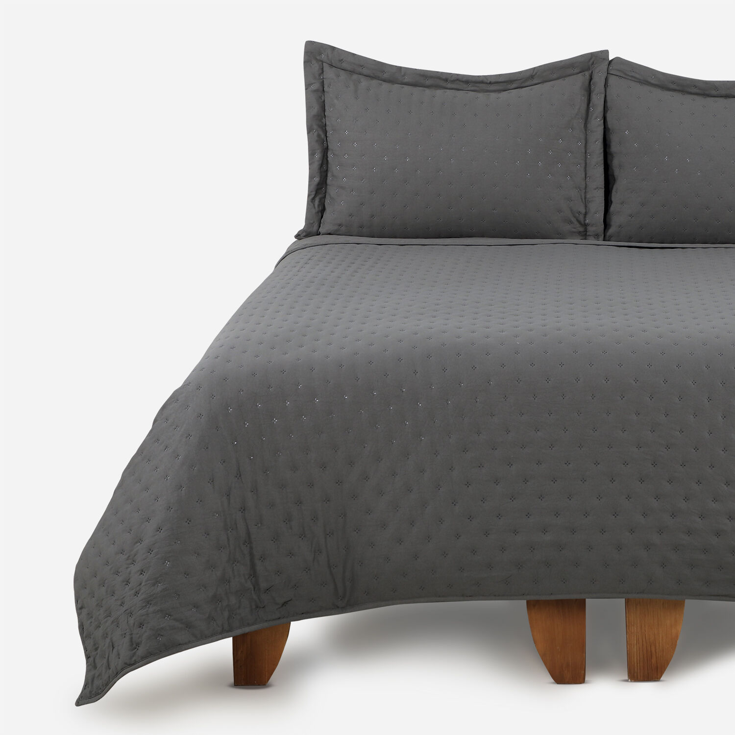 Quilt 2 Plazas Microfibra Gris