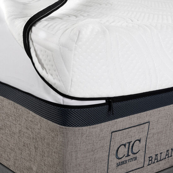 Cama Europea 2 Plazas Balance Base Dividida + Set Antique