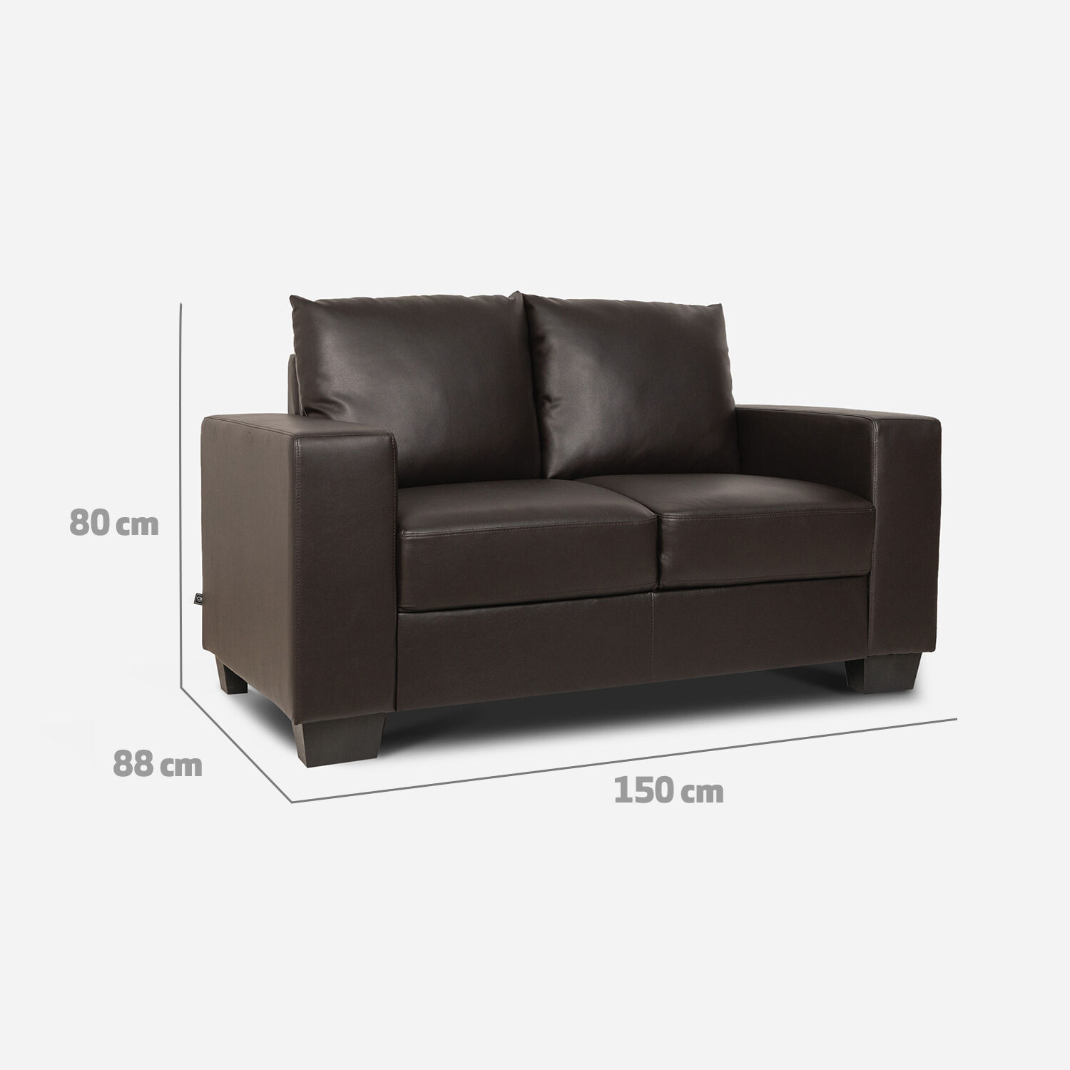 Sof&aacute; 2 Cuerpos Ontario Chocolate