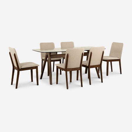 Comedor de Vidrio 6 Sillas Denver 180 Cm