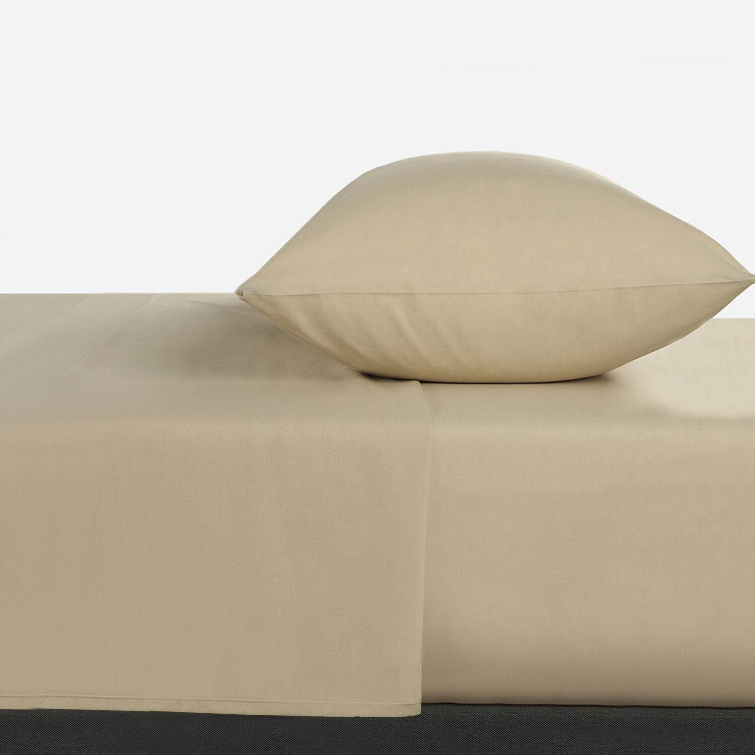 S&aacute;banas Single 180 Hilos Lisa Taupe