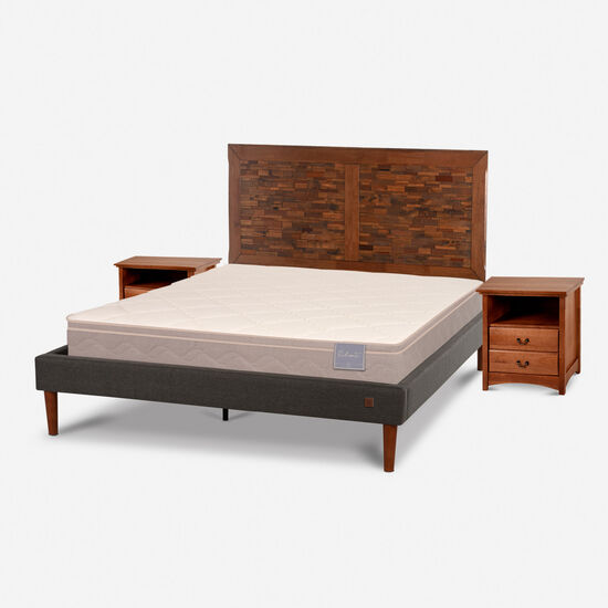 Cama Europea Curve 2 Plazas Rilassati + Set Antique