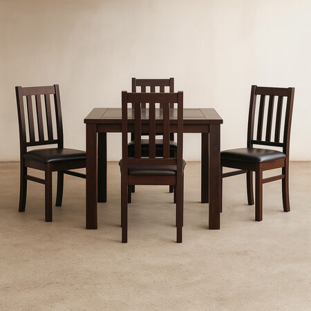 Comedor 4 Sillas &Ntilde;uble Chocolate - Caf&eacute;