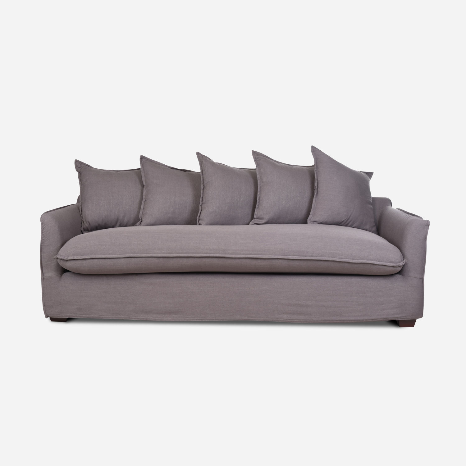 Sofá 3 Cuerpos Relax 5 Cojines Gris