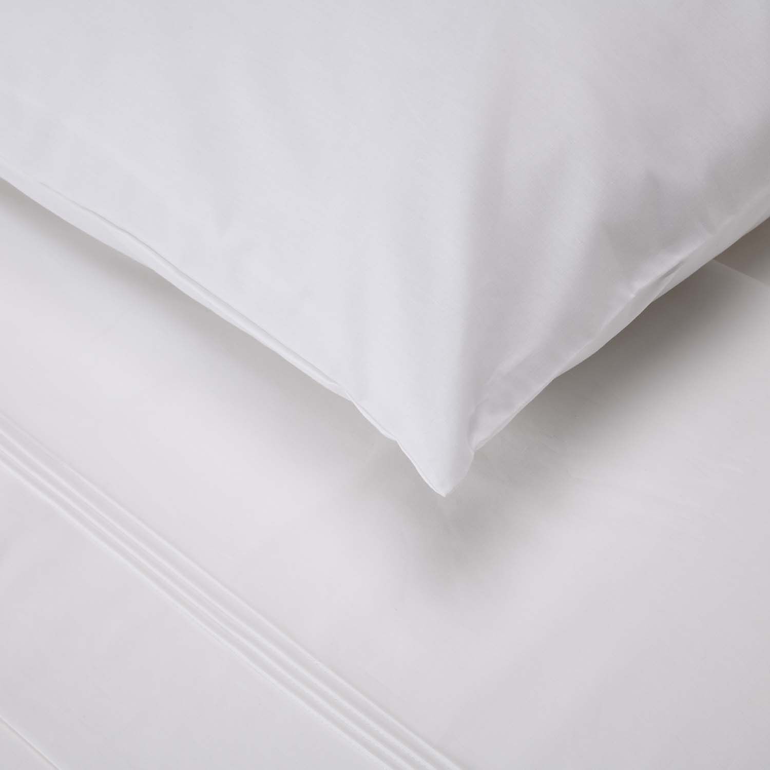 Sábanas Single 230 Hilos Plisada Blanca 
