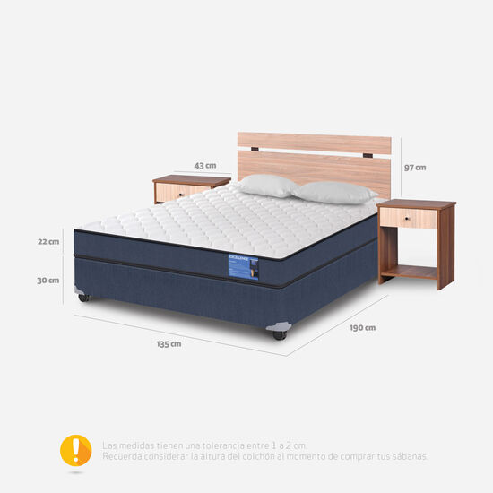 mil Subjetivo gemelo Cama Americana Full Excellence + Set Olmo + Almohadas | CIC