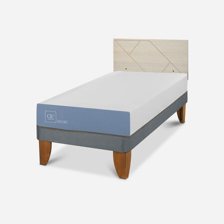 Cama Europea 1 Plaza Excellence + Respaldo Villarrica Alpino