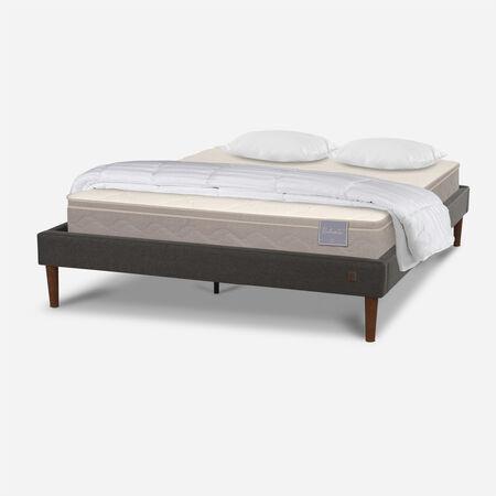 Cama Europea Curve 2 Plazas Rilassati + Almohadas + Plum&oacute;n