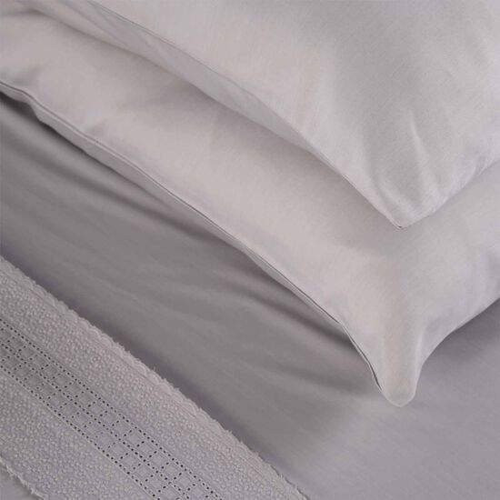 Sábanas 2 Plazas 230 Hilos Broderie Gray