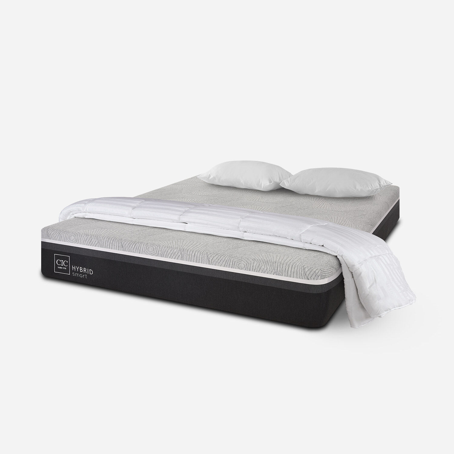 Colch&oacute;n King Hybrid 180x200 + Almohadas Viscoel&aacute;sticas + Plum&oacute;n