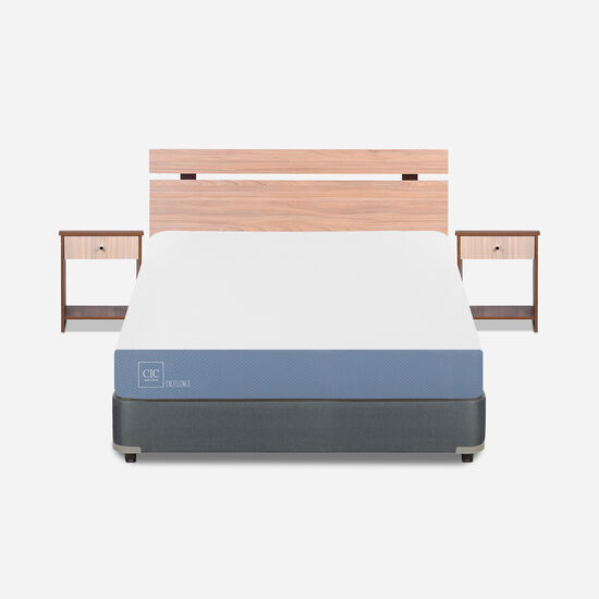 Cama Americana 2 Plazas Excellence + Set Olmo