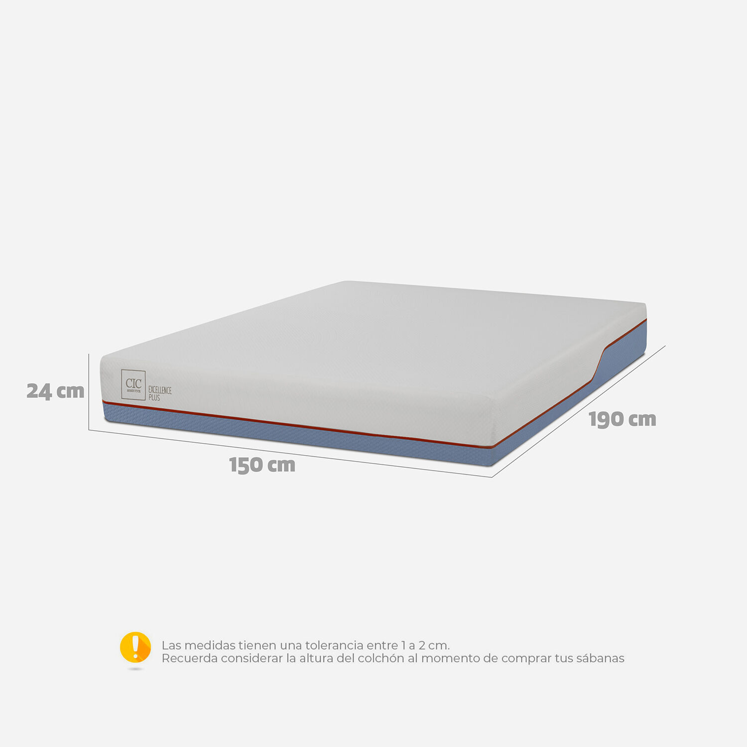 Colch&oacute;n 2 Plazas Excellence Plus 150x190 + Almohadas