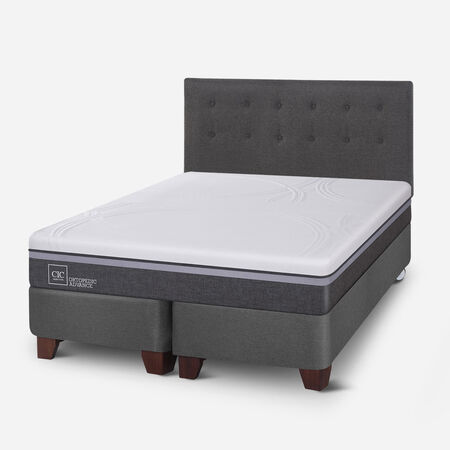 Box Spring 2 Plazas Ortopedic Advance Base Dividida + Respaldo &Eacute;ufrates