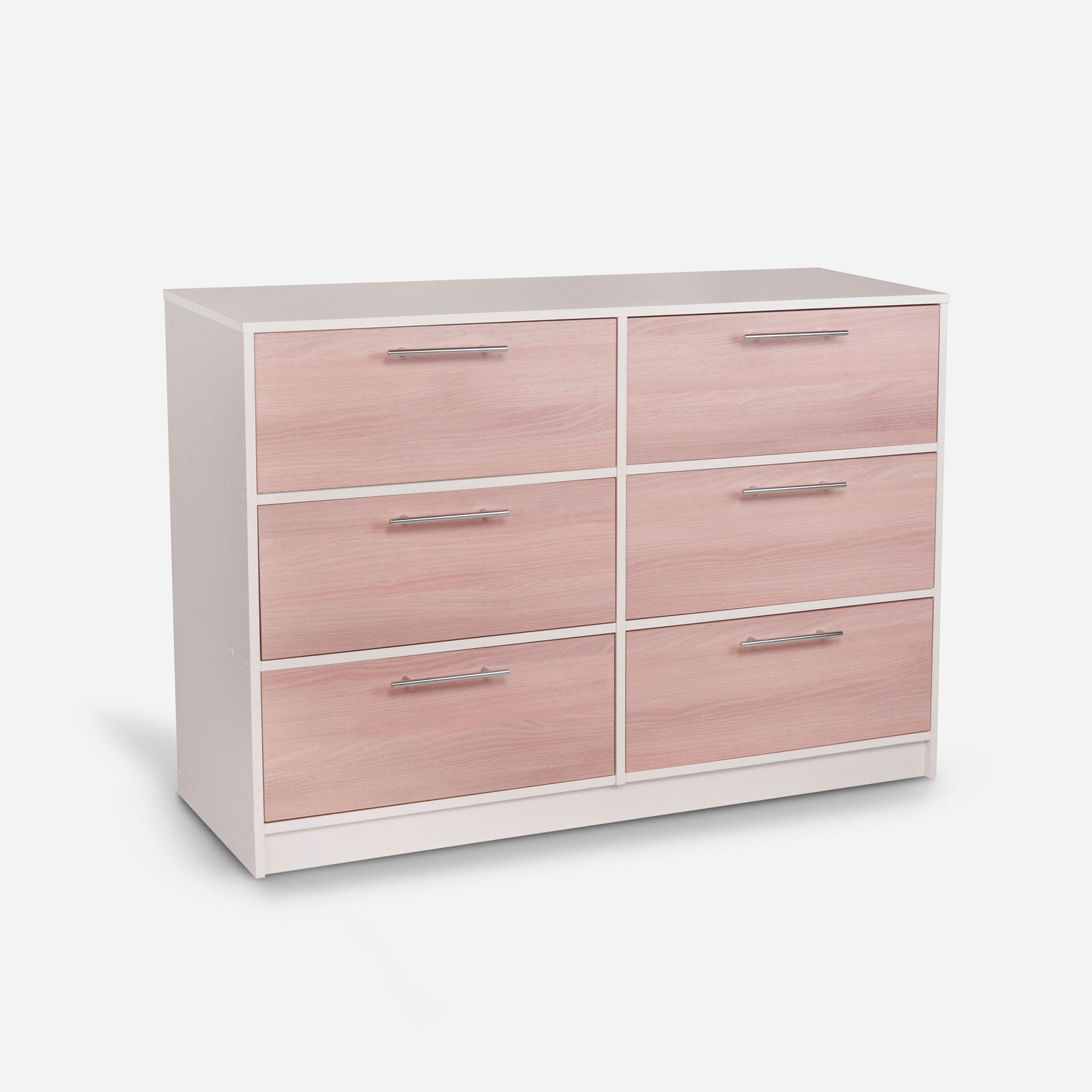 C&oacute;moda 6 Cajones Acacia Arena Blanco