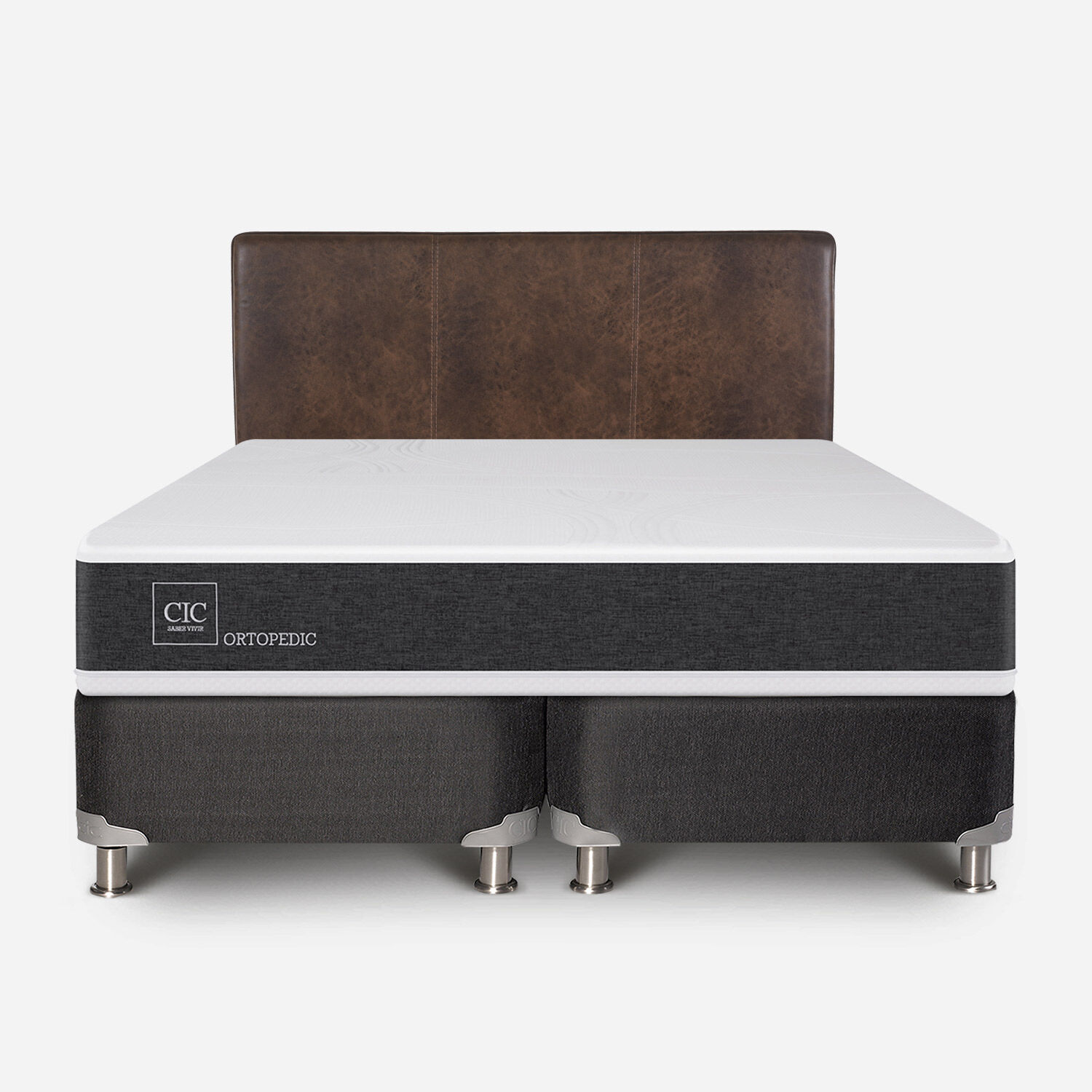 Box Spring King Ortopedic 5 Zonas + Respaldo Baker