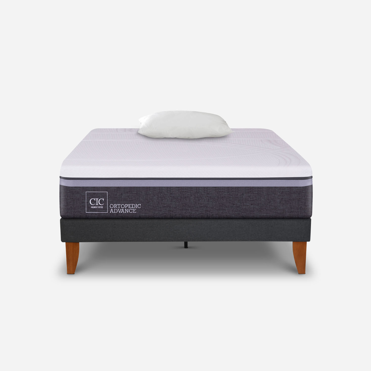Cama Europea Curve 1,5 Plazas Ortopedic Advance + Almohada Visco el&aacute;stica