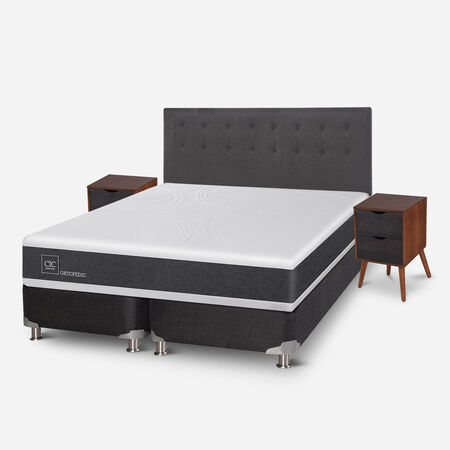 Box Spring King Ortopedic 5 Zonas + Set &Eacute;ufrates