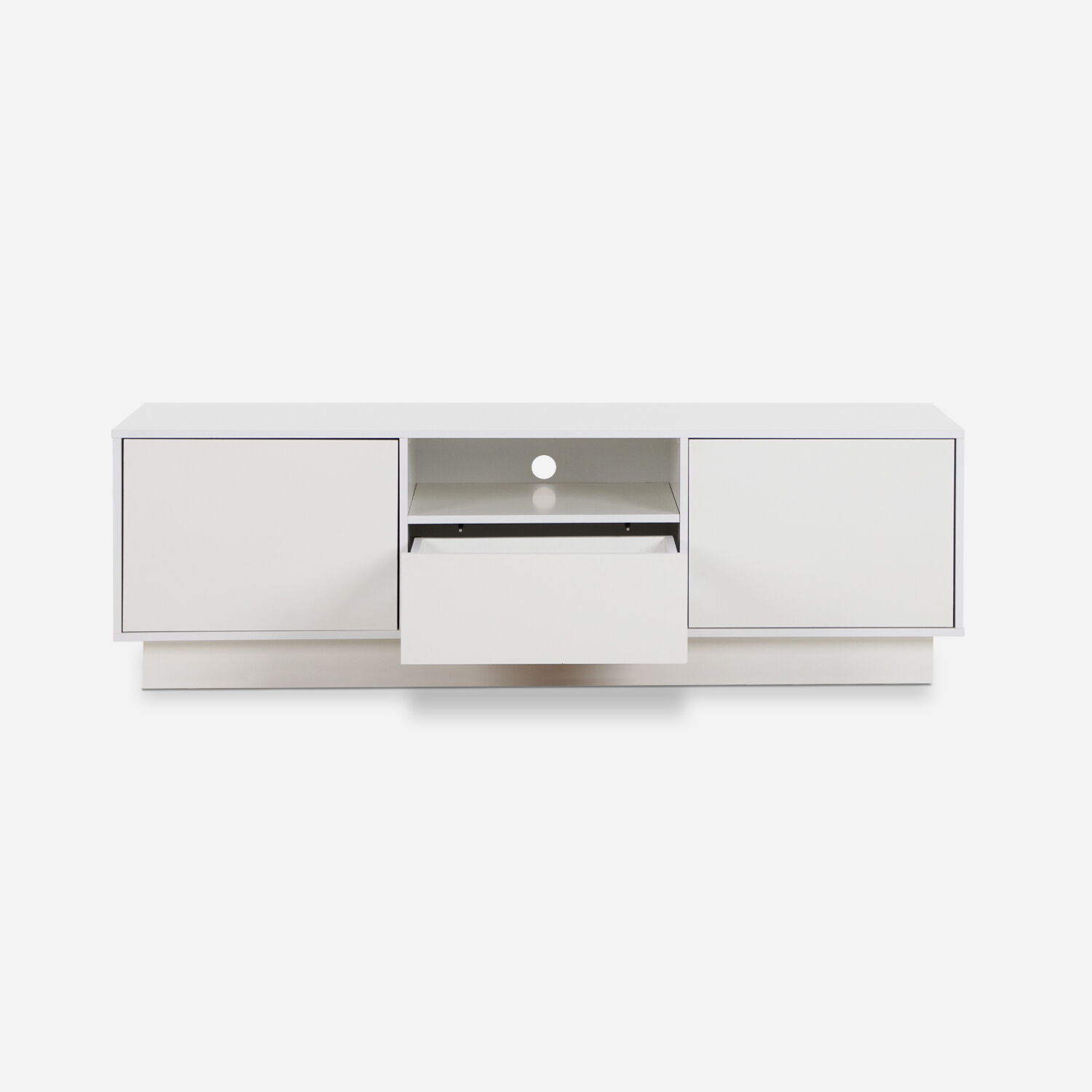 Rack Tv 70" 2 Puertas 1 Cajón Blanco