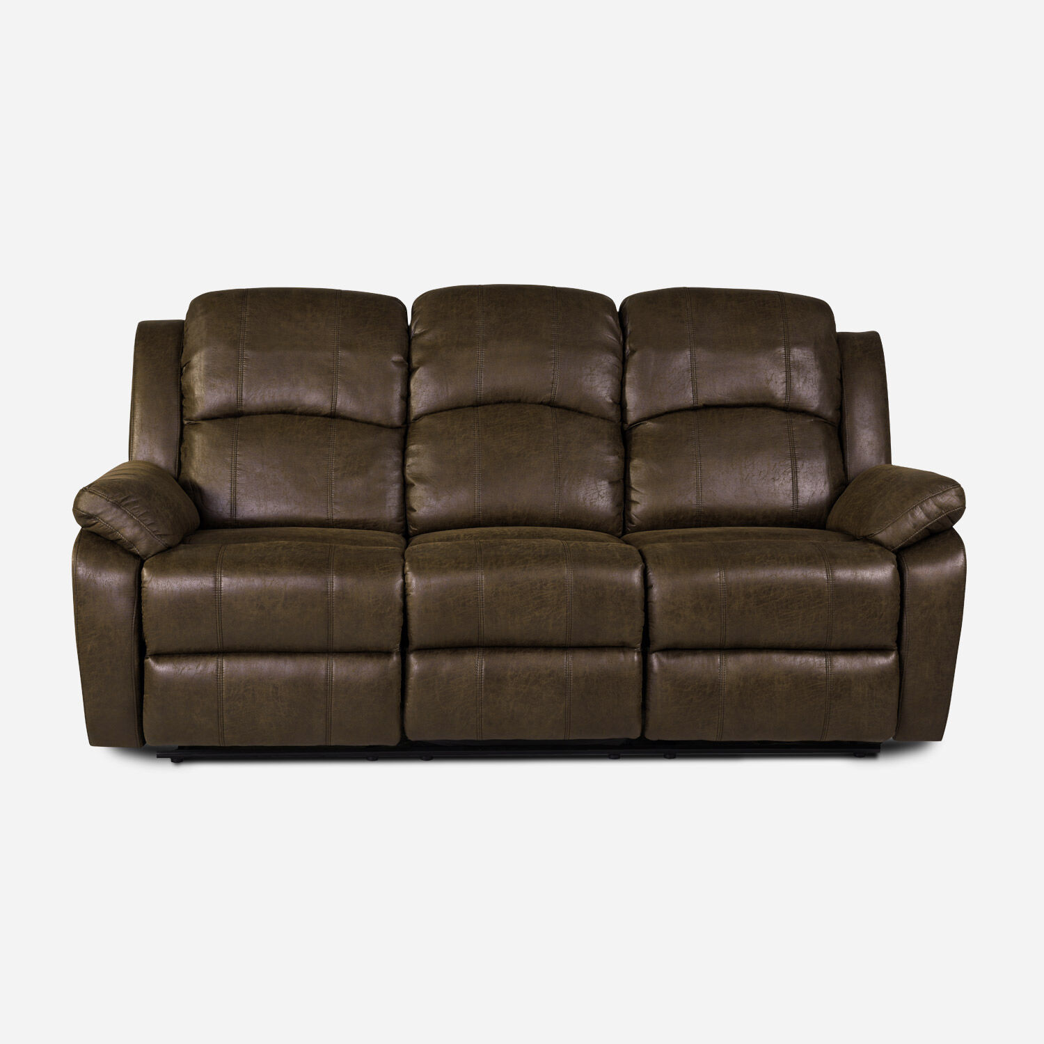 Sof&aacute; 3 Cuerpos Reclinable Oslo Chocolate