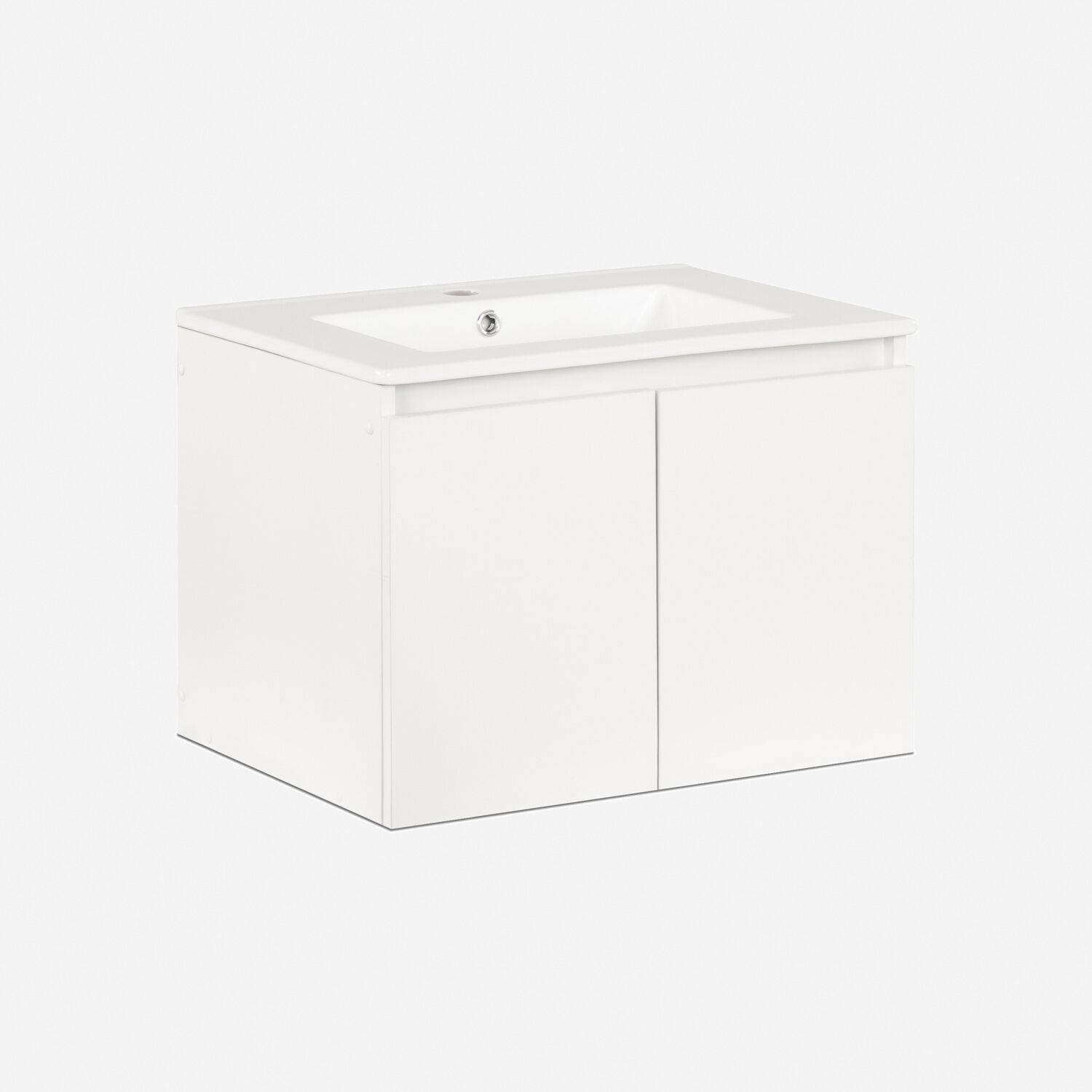 Vanitorio Flotante 2 Puertas M&oacute;naco Blanco 60 Cm.