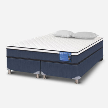 Cama Americana 2 Plazas Excellence Plus Base Dividida + Almohadas