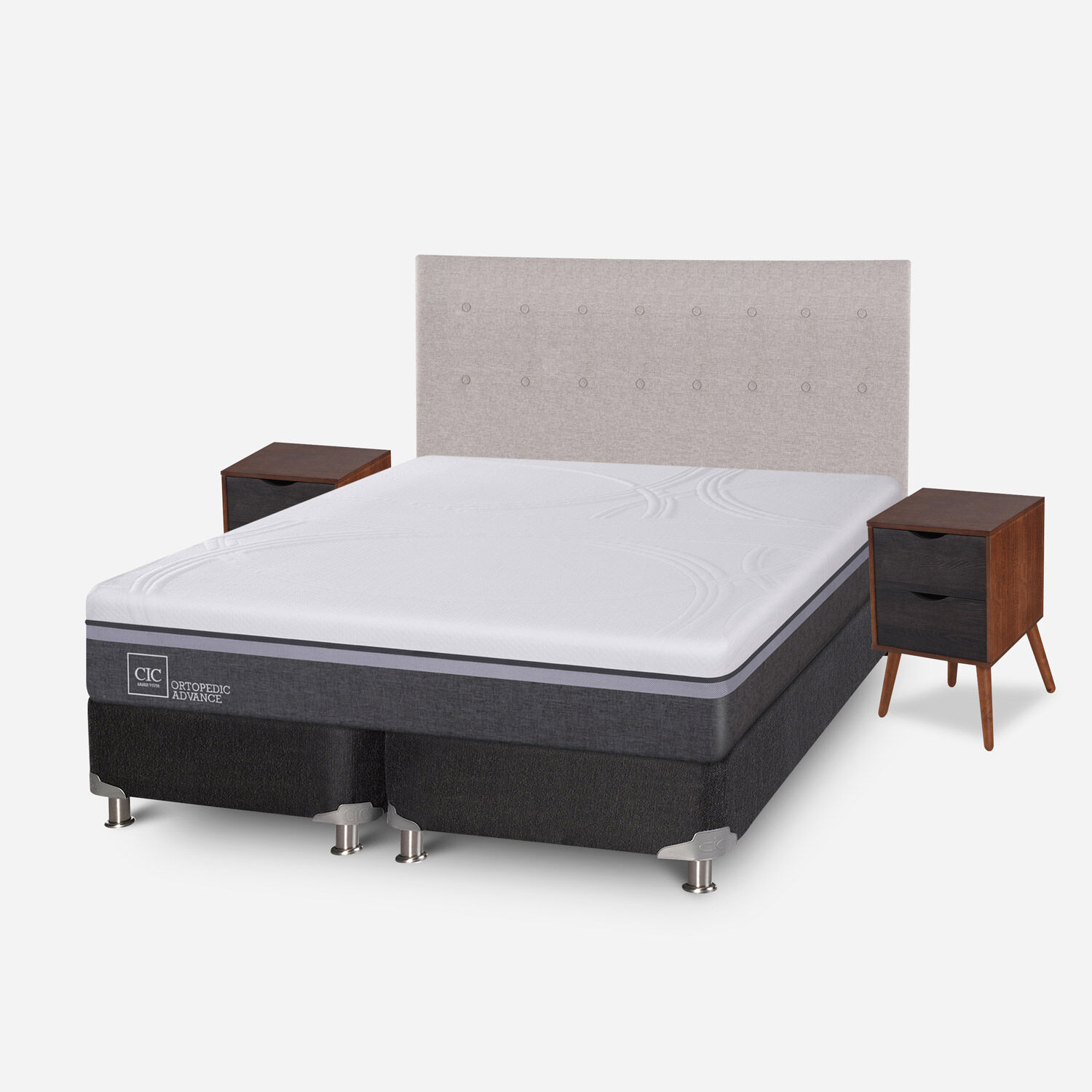 Box Spring King Ortopedic Advance 5 Zonas + Set Tigris