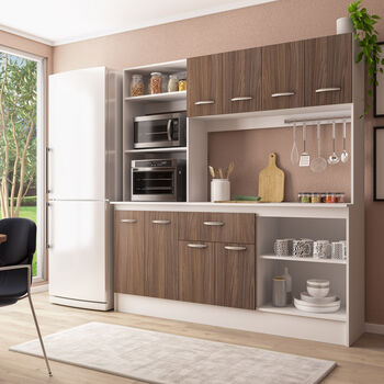 Mueble de Cocina 8 Puertas 1 Caj&oacute;n Julieta 180x190x45 Cm